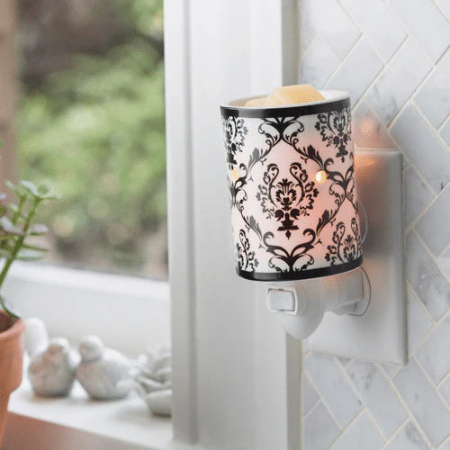 Damask Porcelain Pluggable Warmer