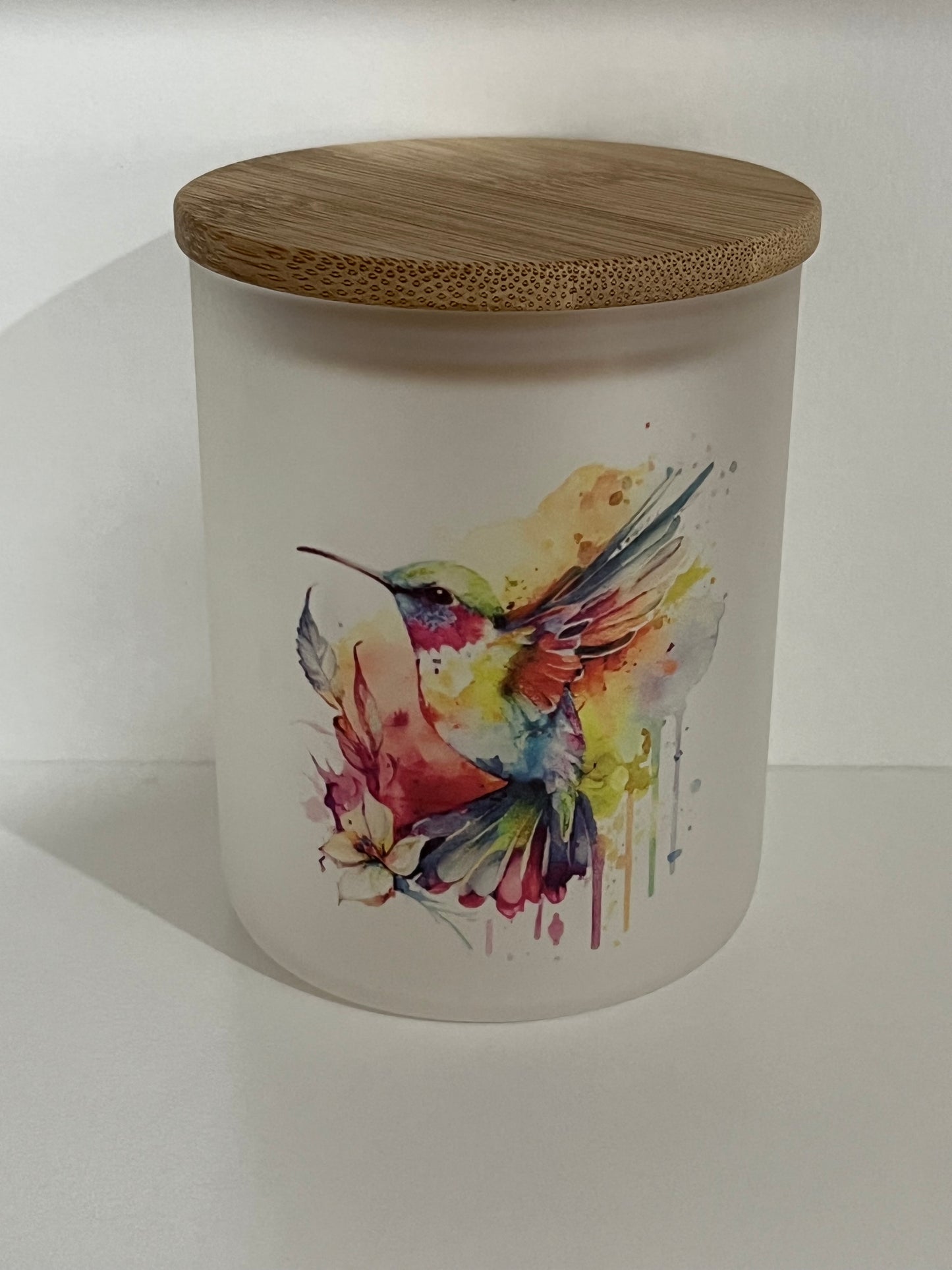 Frosted Candle - Hummingbird