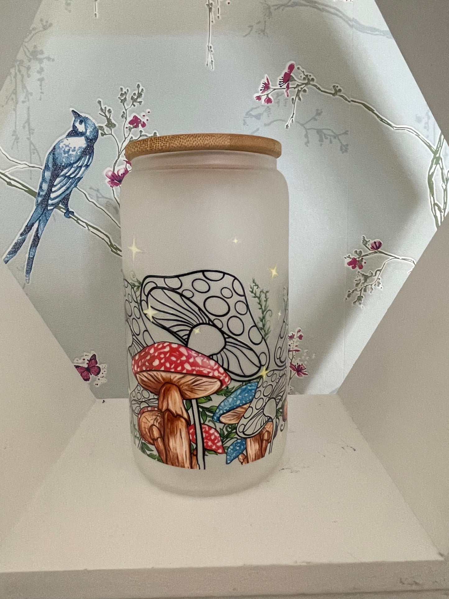 Mushroom Glass Tumbler